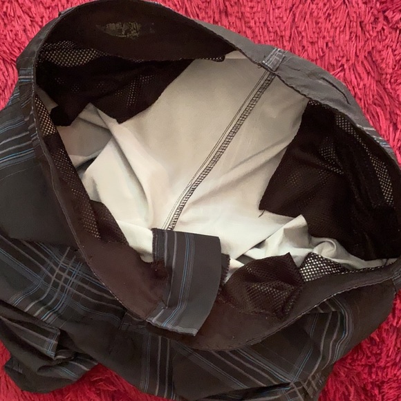 Ocean Current plaid black, grey, ice blue shorts - Picture 11 of 15